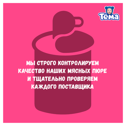 Пюре мясное ТЕМА Цыпленок, с 6 месяцев, 90г, картинка