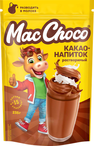 Какао-напиток растворимый MACCOFFEE MacChoco, 235г, фотография
