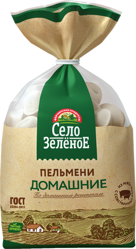 Пельмени СЕЛО ЗЕЛЁНОЕ Домашние, категория В, 800г, вид