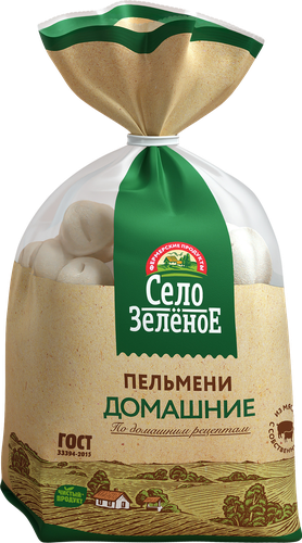 Пельмени СЕЛО ЗЕЛЁНОЕ Домашние, категория В, 800г, картинка