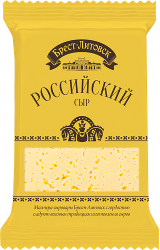 Сыр БРЕСТ-ЛИТОВСК Российский 50%, без змж, 200г, фото