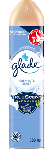 Освежитель воздуха GLADE Свежесть белья, 300мл, детальное фото