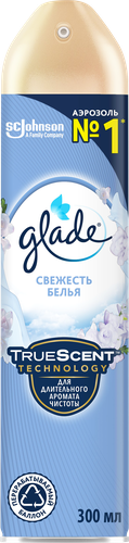 Освежитель воздуха GLADE Свежесть белья, 300мл, детальное фото