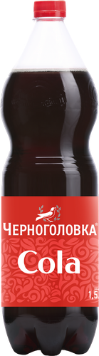Напиток ЧЕРНОГОЛОВКА Кола сильногазированный, 1.5л, крупный план