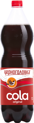 Напиток ЧЕРНОГОЛОВКА Кола сильногазированный, 1.5л, вид