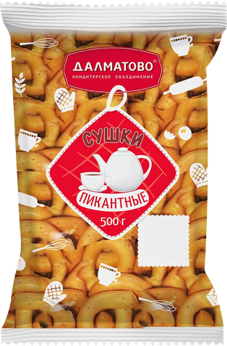 Сушки ДАЛМАТОВО Горчичные, 500г, вид
