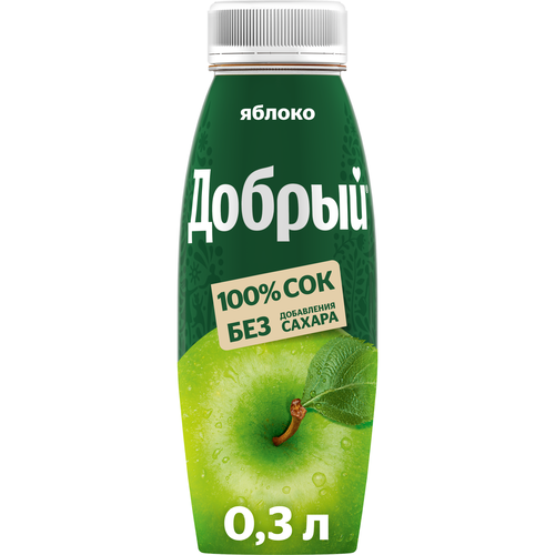 Сок ДОБРЫЙ Яблочный, 0.3л, детальное фото