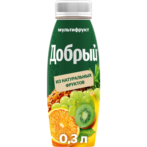Нектар ДОБРЫЙ Мультифруктовый обогащенный провитамином А, 0.3л, крупный план