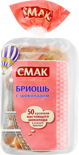 Бриошь СМАК Французские Улочки с кусочками шоколада, 240г, картинка