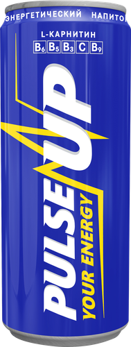 Напиток энергетический PULSEUP Energy тонизирующий газированный, 0.45л, фото