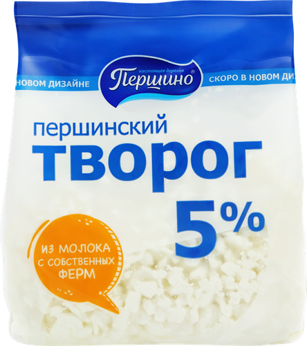 Творог ПЕРШИНСКИЙ 5%, без змж, 380г, фотография