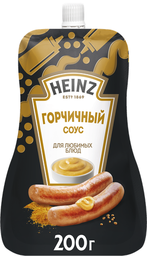 Соус HEINZ Горчичный, на основе растительных масел, 200г, картинка