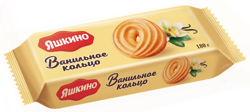 Печенье сдобное ЯШКИНО Ванильное кольцо, 180г, детальное фото