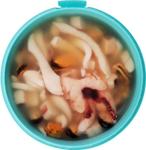 Коктейль из морепродуктов РУССКОЕ МОРЕ Морской микс, в заливке, 300г, детальное фото