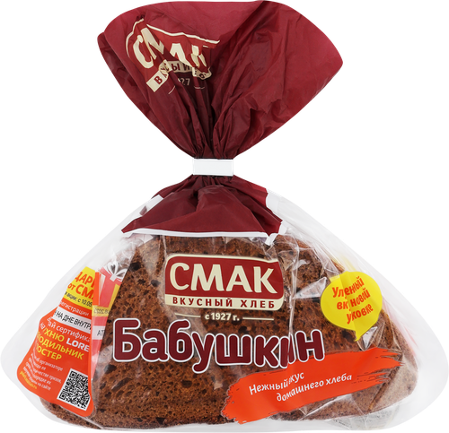 Хлеб СМАК Бабушкин, в нарезке, 300г, крупный план