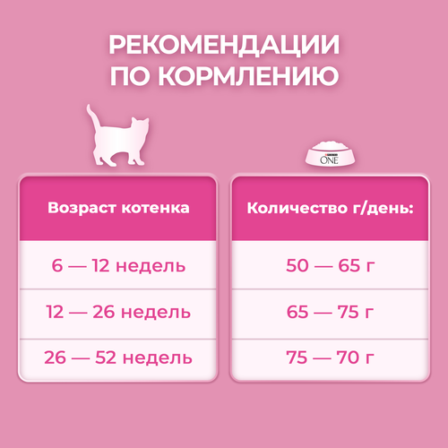 Корм сухой для котят PURINA ONE Kitten с курицей и цельными злаками, 200г, фотография