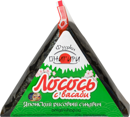 Онигири ФУДЖИ лосось с васаби, 120г, детальное фото