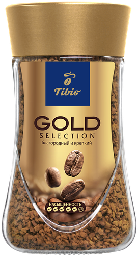 Кофе растворимый TIBIO Gold Selection натуральный сублимированный, 95г, детальное фото