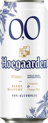 Напиток пивной безалкогольный HOEGAARDEN 0,0, 0.33л, картинка