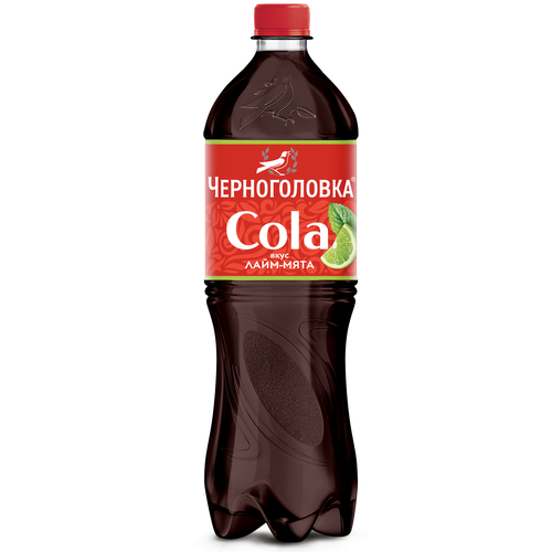 Напиток ЧЕРНОГОЛОВКА Кола Лайм, мята сильногазированный, 1л, изображение