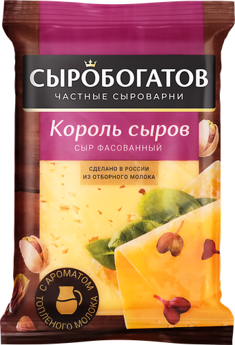 Сыр СЫРОБОГАТОВ Король сыров 40%, без змж, 180г, детальное фото