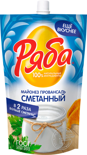 Майонез РЯБА Провансаль Сметанный 50,5%, 330г, картинка