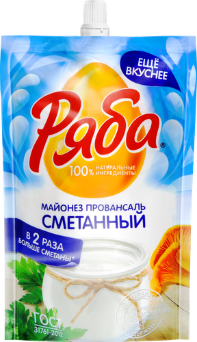 Майонез РЯБА Провансаль Сметанный 50,5%, 330г, картинка