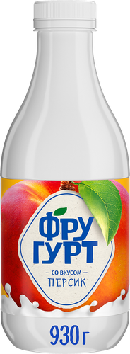 Напиток кисломолочный ФРУГУРТ со вкусом персика 1%, без змж, 930г, детальное фото