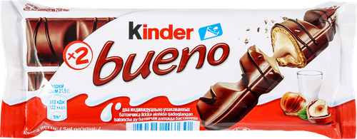 Вафли KINDER Bueno в молочном шоколаде, 43г, фото