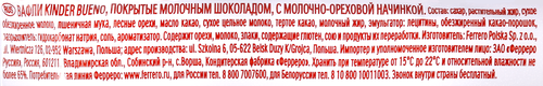 Вафли KINDER Bueno в молочном шоколаде, 43г, фото
