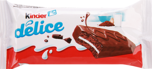 Пирожное бисквитное KINDER Delice с молочной начинкой, 39г, крупный план