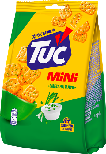 Крекер TUC Снек Мини со вкусом сметаны и лука, 110г, детальное фото