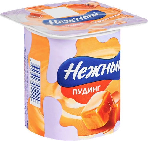 Пудинг НЕЖНЫЙ Карамельный 2,8%, без змж, 100г, крупный план