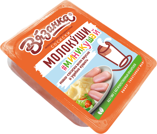 Сосиски ВЯЗАНКА Молокуши миникушай, 330г, детальное фото