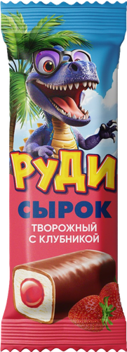 Сырок творожный РУДИ Клубничный 23%, без змж, 40г, фото