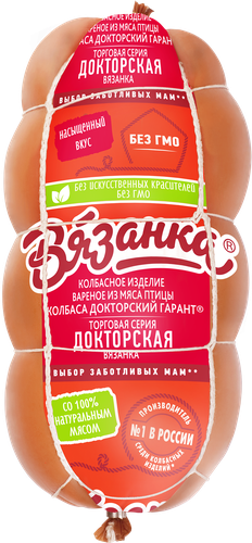 Колбаса вареная ВЯЗАНКА Докторский гарант, 400г, детальное фото