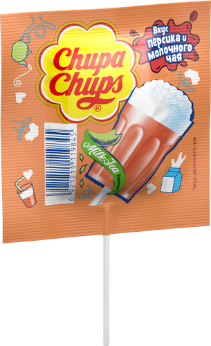 Карамель CHUPA CHUPS Milk Foam Tea, 15г, картинка