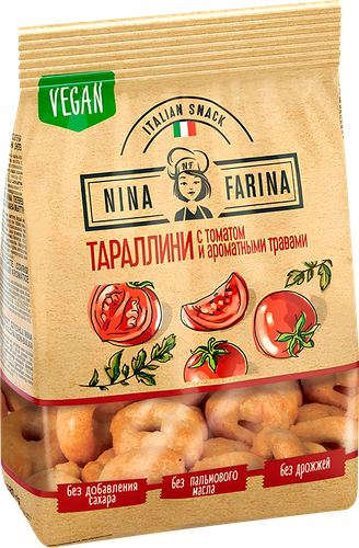 Тараллини NINA FARINA Томат и ароматные травы, 175г, фотография