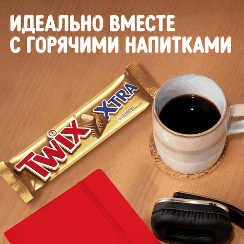 Батончик TWIX Xtra с карамелью и печеньем, 82г, изображение