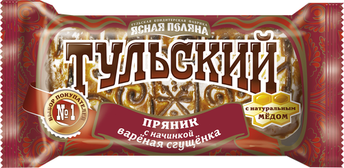 Пряник ТУЛЬСКИЙ с начинкой вареная сгущенка, 130г, фотография