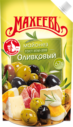 Майонез МАХЕЕВЪ Оливковый 67%, 400мл, вид