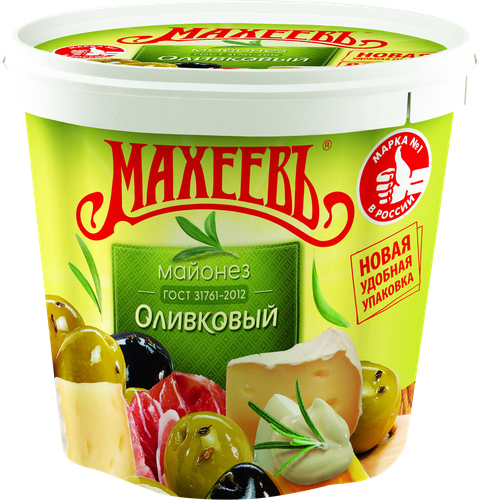 Майонез МАХЕЕВЪ Оливковый 50,5%, 800г, крупный план