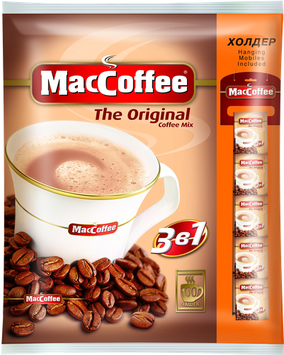 Напиток кофейный растворимый MACCOFFEE Original 3в1, 20г, фотография