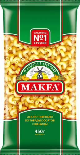 Макароны MAKFA Витки высший сорт, 450г, изображение