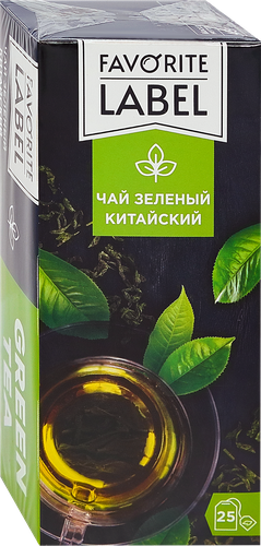 Чай зеленый ФЭЙВОРИТ ЛЭЙБЛ Китайский, 25пак, изображение