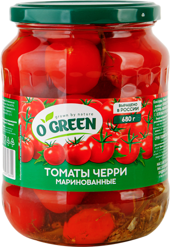 Томаты черри маринованные O`GREEN, 720мл, фото