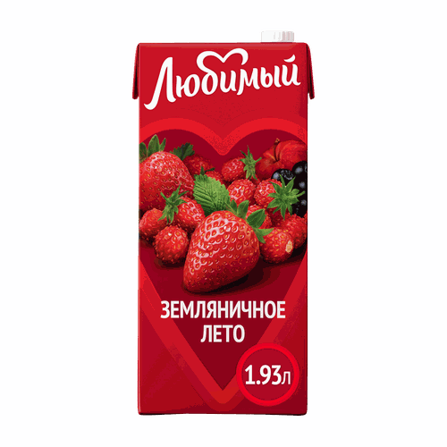 Напиток сокосодержащий ЛЮБИМЫЙ Яблоко, черноплодная рябина, клубника, земляника, 1.93л, картинка
