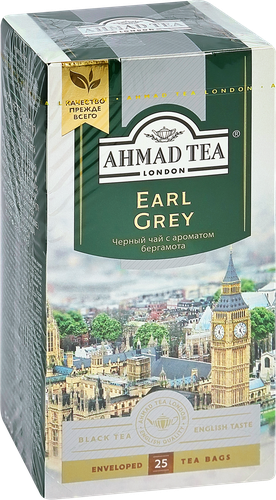 Чай черный AHMAD TEA Tea Earl Grey с ароматом бергамота байховый, 25пак, фотография