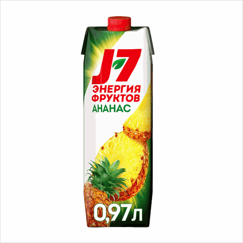 Нектар J7 Ананас с мякотью, 0.97л, картинка