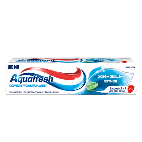 Зубная паста AQUAFRESH Total Care Освежающе-мятная, 100мл, детальное фото